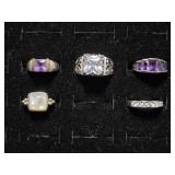 .925 Rings with Tested Stones(5)