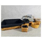 Longaberger Media basket wooden bottom