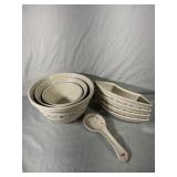 Longaberger Bowls & Spoon Rest