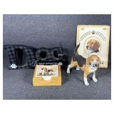 Dog Figurine, Coaster and Wall Plaque