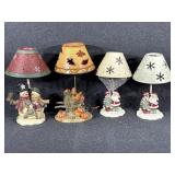 Holiday Themed Tealight Candle Lamps With Metal