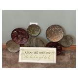 Deco Metal Wall Decor, Grow Old W/ Me Sign