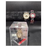 Lady Bug Watch, Beagle Watch, Timex Gold Tone