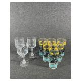 Stemmed Wine Glasses, Equestrian Glass Tumblers