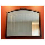 Scroll Accent Arched wooden Framed Wall Mirror