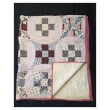 Hand Stitched Pink Quilt