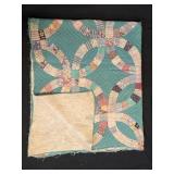 Hand Stitched Teal Quilt