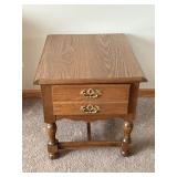 Wood Side Table with Drawer
