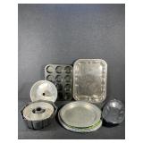 Metal Trays, Bundt Pan,Jello Milds, Muffin Tin,