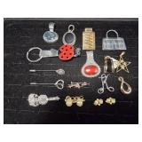Necklace Pendants, Faux Pearl Earrings, Pins