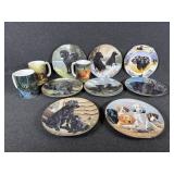 Dog Decorative Plates(8) and Mugs(3)