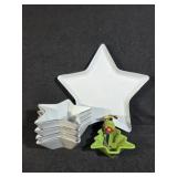 Star Platter & Bowls(4), Christmas Tree Shaped
