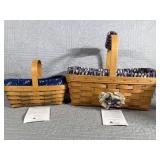Longaberger Small Market Basket with Blue liner
