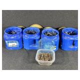 Assortment Of Nails In Coffee Cans