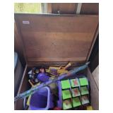Wooden Toy Box with Kids Toys