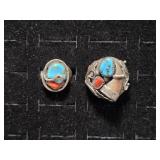 Native American Navajo Ring with Turquoise and