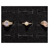 10kt Gold Ring With Tested Stones(3)