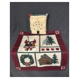 Christmas Quilt Square, Accent Pillow