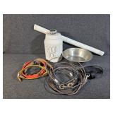 Dog Treat Jar W/Lid, Stainless Bowl & Collars