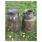 2 Metal Milk Cans