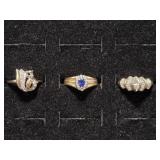 14kt Rings with Tested Stones(3)
