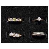 14kt Gold Rings with Tested Stones(4)