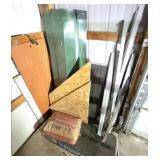 Various Steel Pieces, Shingles, Bag of Concrete