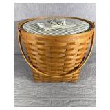 Longaberger Large Round Sewing Basket