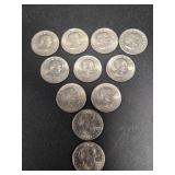 1979 Susan B. Anthony Dollar Coins(10), 1980