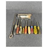 Screwdrivers (9) Metal Cold Chisels