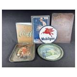 Mobilgas, Jack Danielï¿½s, Coca-Cola, Metal Signs &
