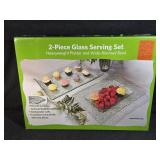 Hammered Glass Serving Platter