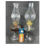 Oil Lamps (2), Lamp Wicks Package