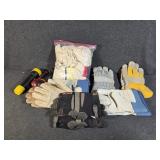 Menï¿½s Work Gloves - Cotten, Leather Split,