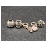 .925 Pandora "Mom" and Breast Cancer Charms