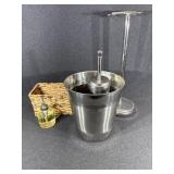 Toilet Paper Holder, Stainless Steel Trash Can