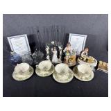 Teacups , Saucers, Figurines, Plate Stands, 5X7