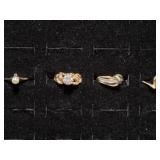 Gold Tone Rings with Tested Stones