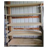 Metal Shelving Unit with Particle Board Shelves