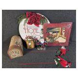 Longaberger Small Basket, Kleenex Cover, Holiday
