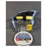 Sun Tea Jars(2), Glass Sugar Dispenser, Reusable