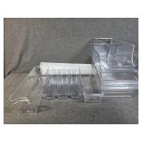 Clear Plastic Stackable Storage Bins/ Containers