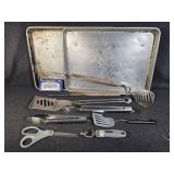 Baking Sheets(2), Grilling Tools, Tongs,