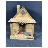 Handcrafted Cabin Birdhouse w/ Copper roof