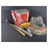 Coca-Cola Cooler Bag,, Aluminum Bat, Wooden