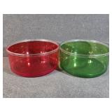 Acrylic Serving Bowls-Red, Green
