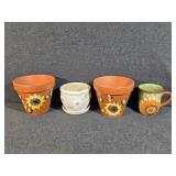 Sunflower Coffee Cup,  Planters (3)