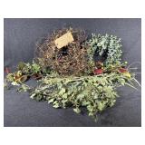Artificial Flowers and Wreath