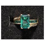 10kt Gold Ring With Tested Stones