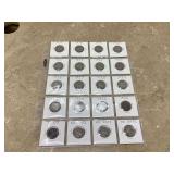20 BUFFALO NICKELS - COINS CURRENCY